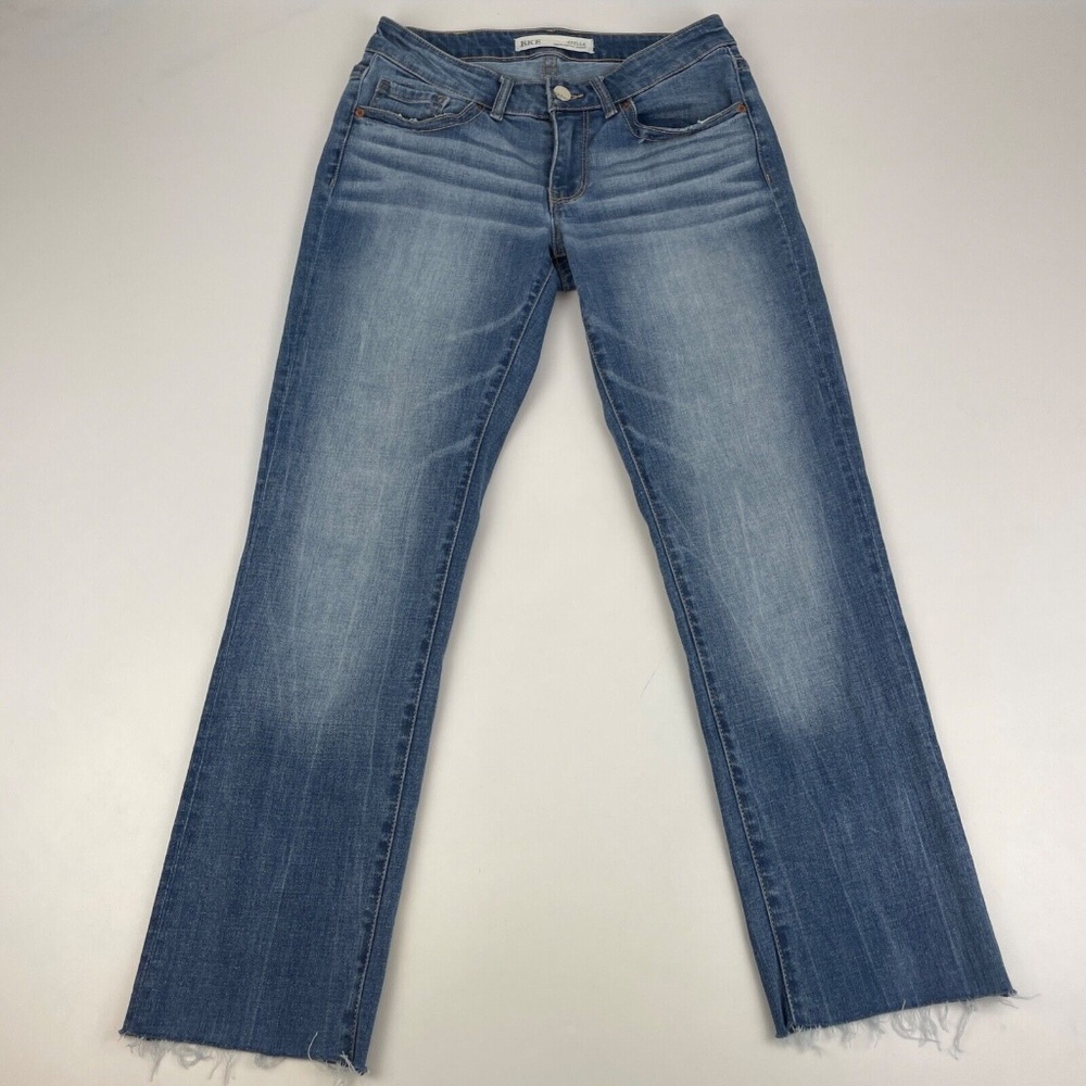 BKE Womens Size 28 x 27" Stella Slim Fit Low Rise Straight Leg Jeans *Cut Off